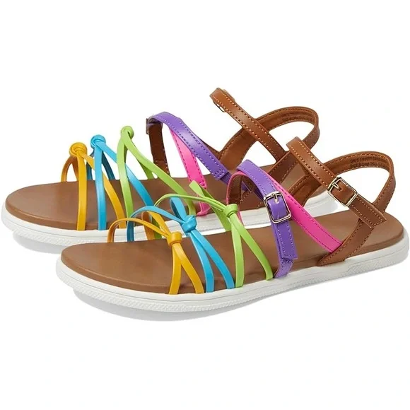 Vibrant Multi-Color Kids Sandals - Picture 1 of 6
